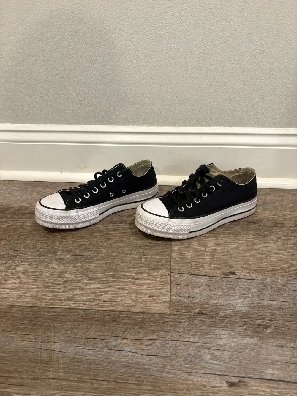 Converse Black and Cream Low-Top Sneaker - Picture 3 of 4